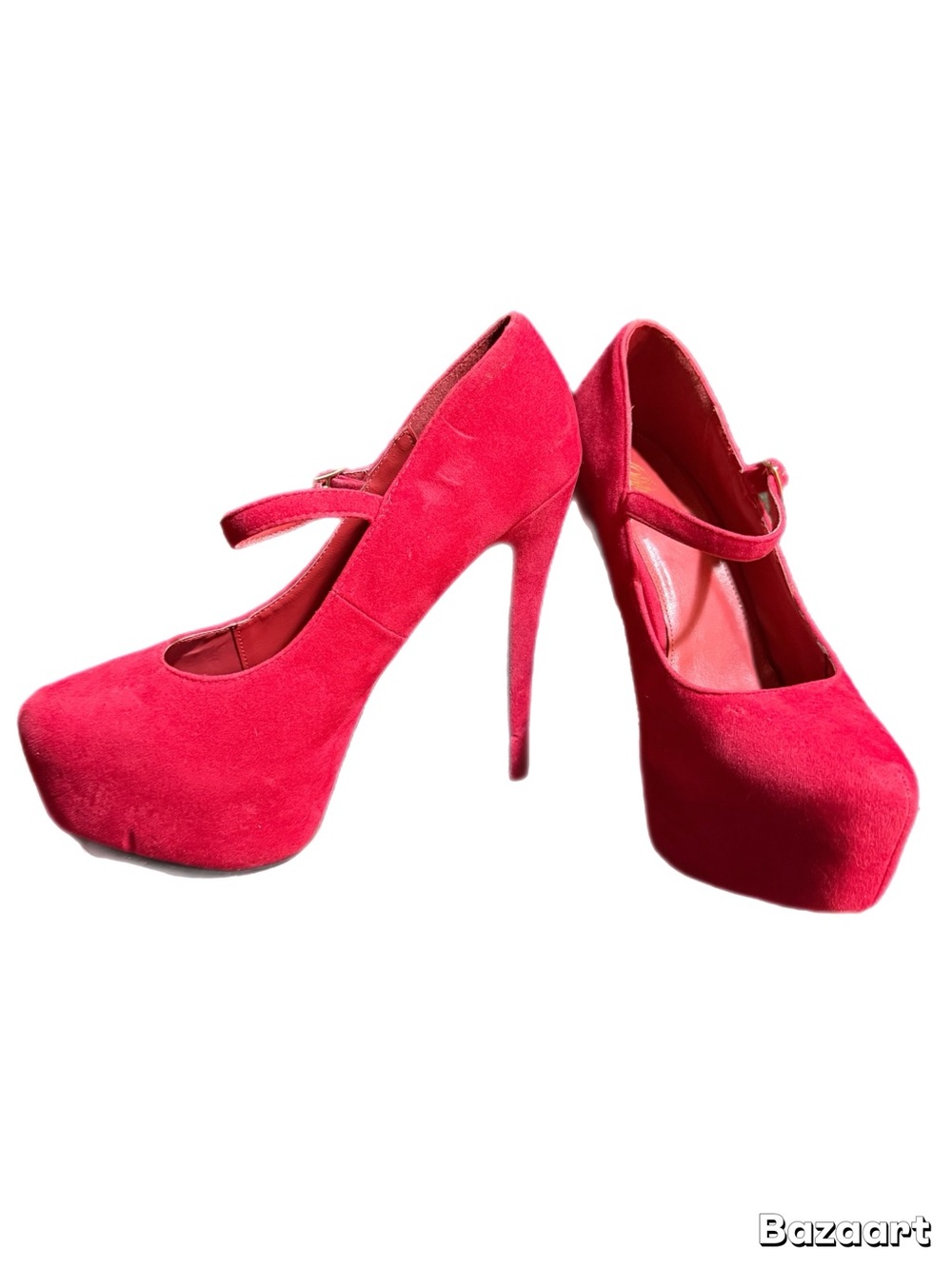 Paprika Red Mary Jane Platform Heels